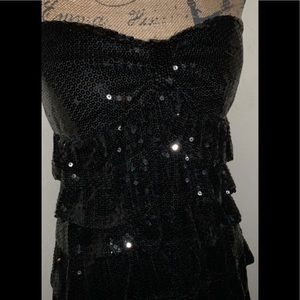 Black Sequence Mini Dress